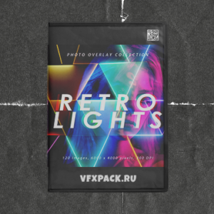 Creative Market - 120 Retro Lights Photo Overlays
