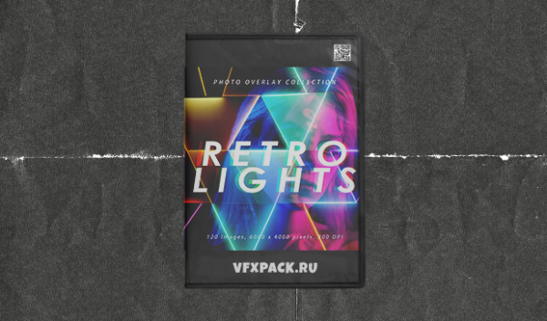 Creative Market - 120 Retro Lights Photo Overlays