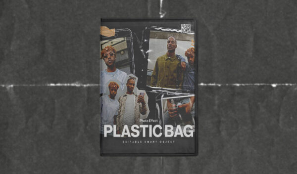 Plastic Bag Overlay Photo Effect Template