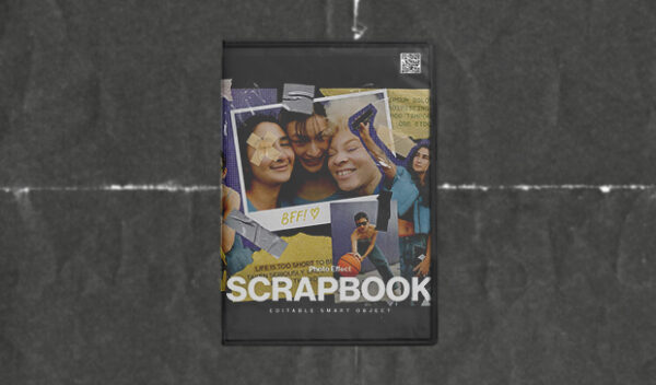 Scrapbook Photo Effect Template