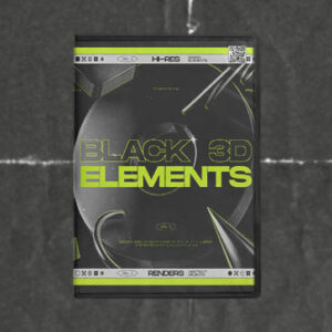 130 Black 3D Elements Collection Vol.1