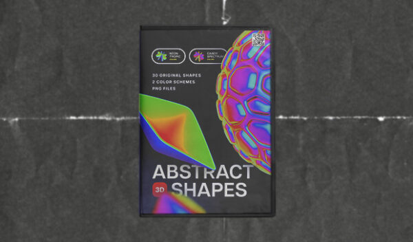 Iridescent Abstract 3D Objects