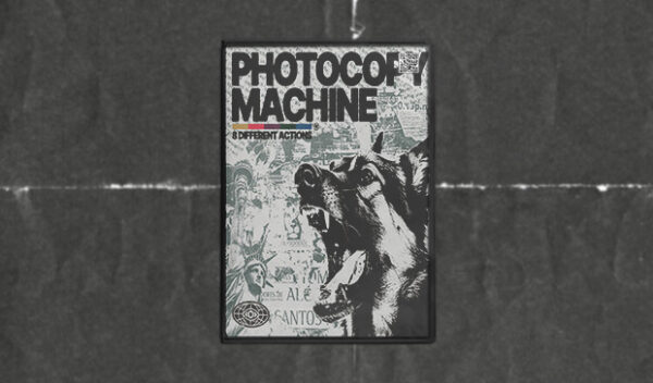 Photocopy Machine Photoshop Action
