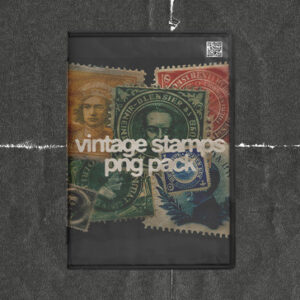 200 Vintage Stamps PNG Pack